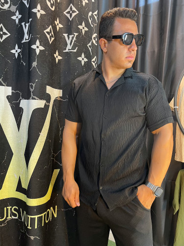 پیراهن مردانه مراکشی رنگ مشکی