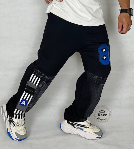 شلوار مردانه مدل بگ پیستوله گل دوزی | بالنسیاگا نمای راست