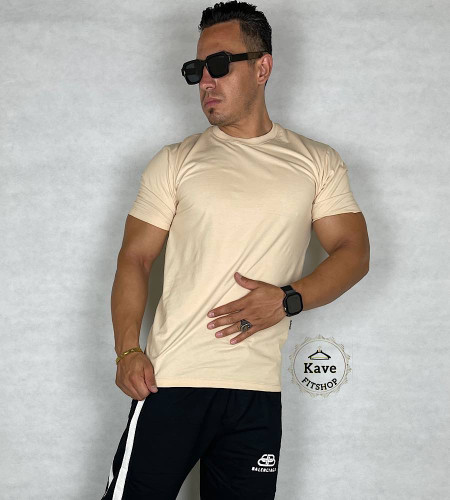 تیشرت مردانه بیسیک | کرم