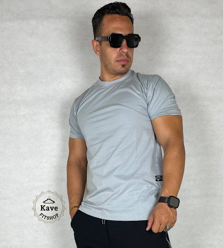 تیشرت مردانه بیسیک | طوسی