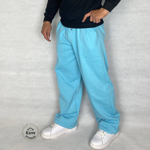 شلوار بگ مردانه تو کرکی | آبی