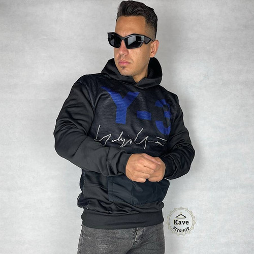 هودی مردانه اسپرت داخل کرکی مشکی | Y3