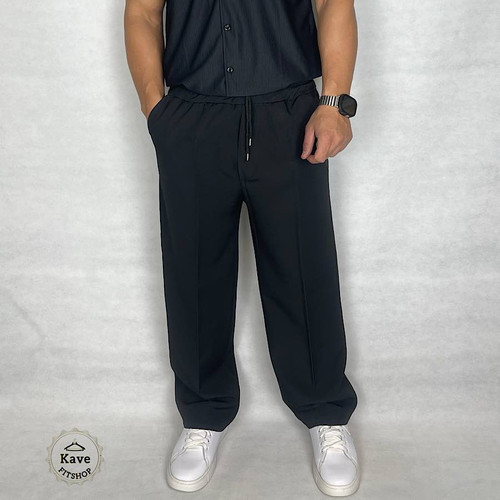 شلوار مردانه مدل بگ کلاسیک مازراتی رنگ مشکی