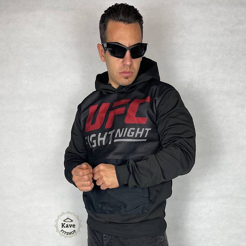هودی مردانه اسپرت داخل کرکی مشکی | یو اف سی UFC