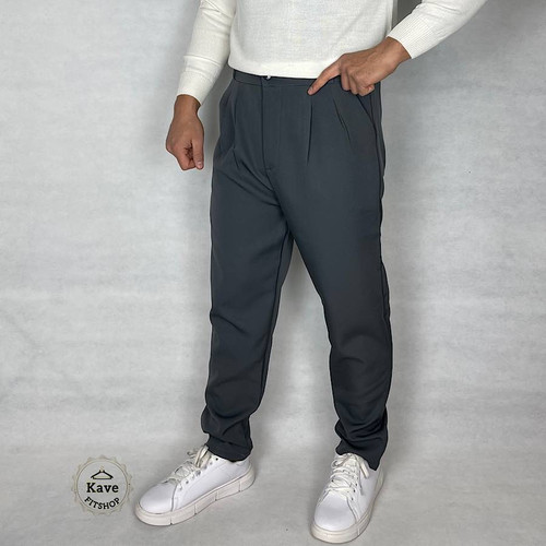 شلوار مردانه مدل کمر ایتالیایی کلاسیک | طوسی