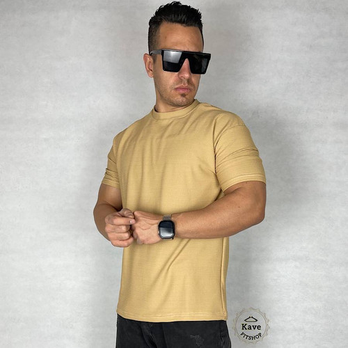 تیشرت مردانه بیسکویتی بیسیک | بژ