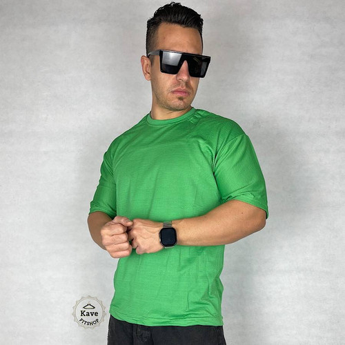 تیشرت مردانه بیسکویتی بیسیک | سبز