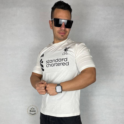 تیشرت مردانه نخ پنبه سفید | آدیداس